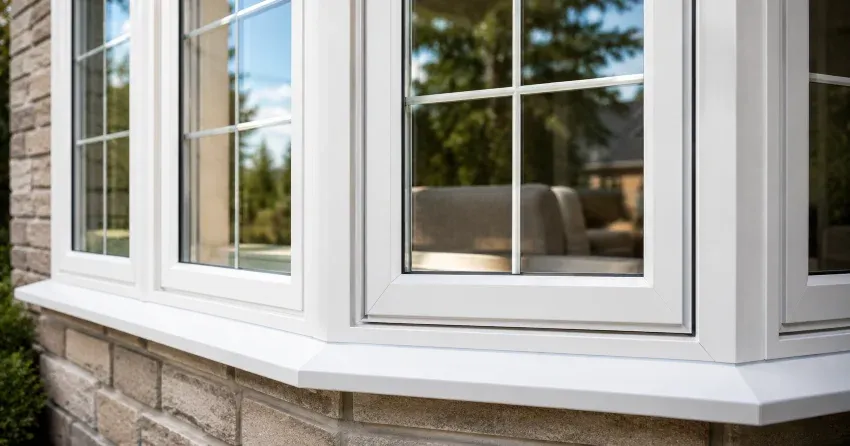 bay window alcove seating area in a living room in German Mills, Thornhill