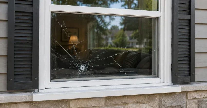 technician measuring window opening for emergency glass replacement Grandview, Thornhill