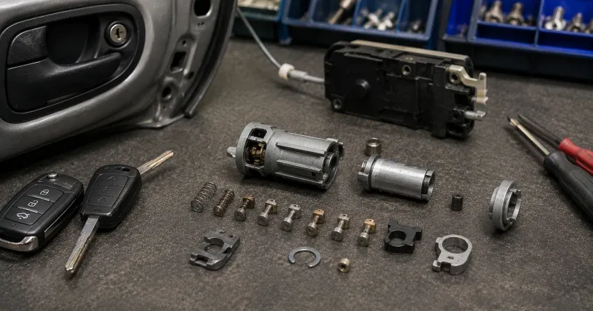 technician testing a car key fob during Car Lock Repair Aileen-Willowbrook, Thornhill