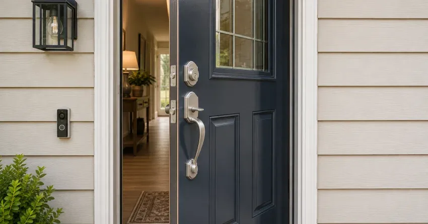 energy-efficient exterior door upgrade installation in Uplands, Thornhill