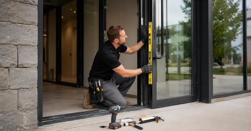 commercial glass door frame installation Langstaff, Thornhill
