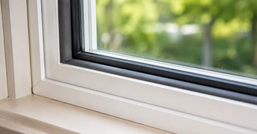 technician inspecting window weatherstripping for drafty window repair Brownridge, Thornhill
