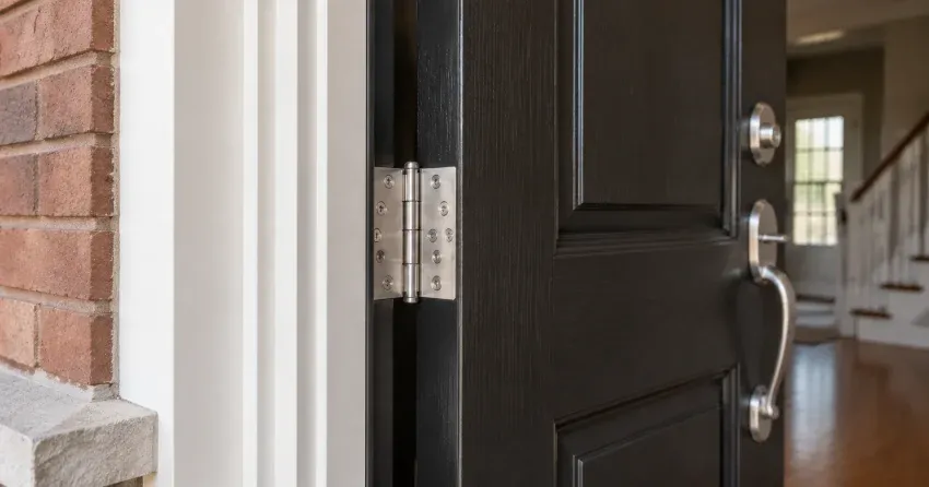 technician repairing a front door lock and frame in Bayview Fairways, Thornhill