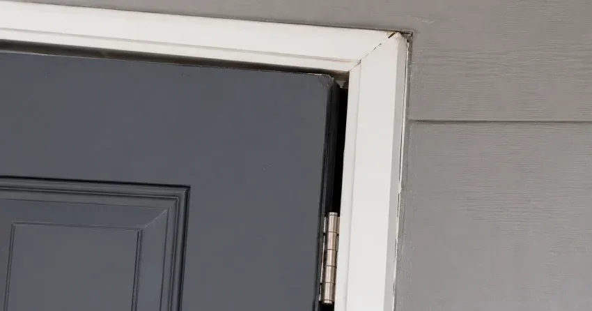 technician tightening a loose door hinge in German Mills, Thornhill