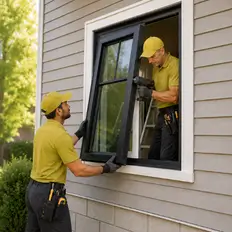 A finished exterior door and window project